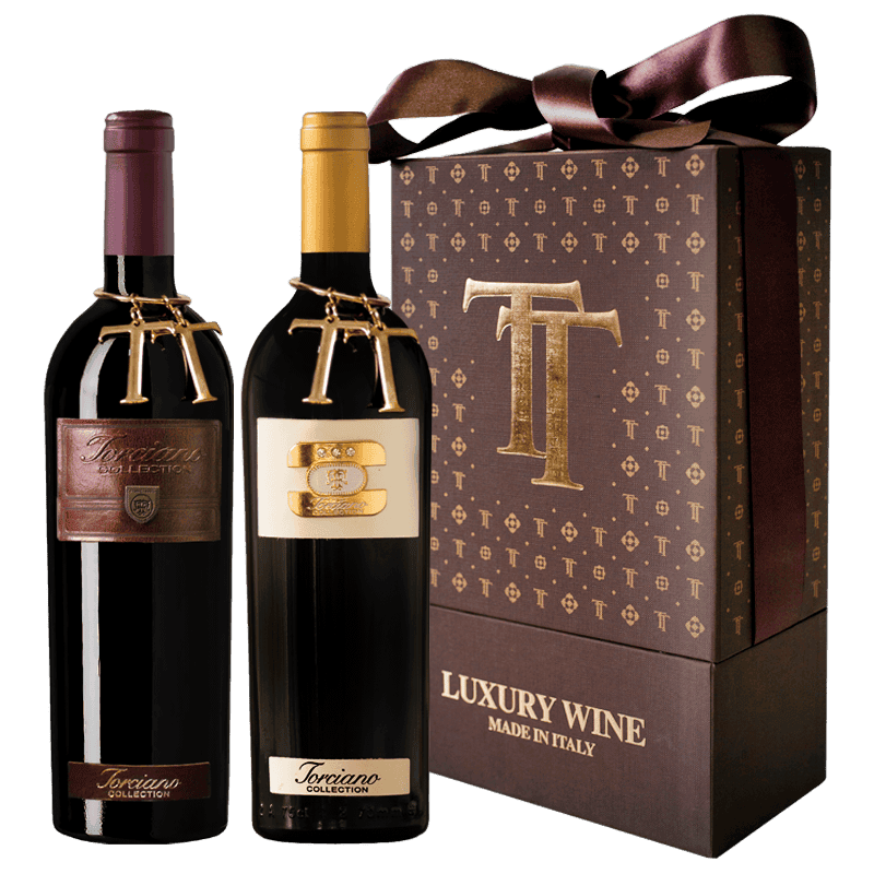 2000-2001 Tenuta Torciano Estate bottled Cave Collection "Luxury" Tuscan Blend with Luxury Brown Gift Box, Tuscany